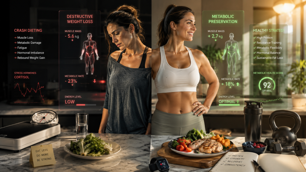 Crash diet muscle loss after 30